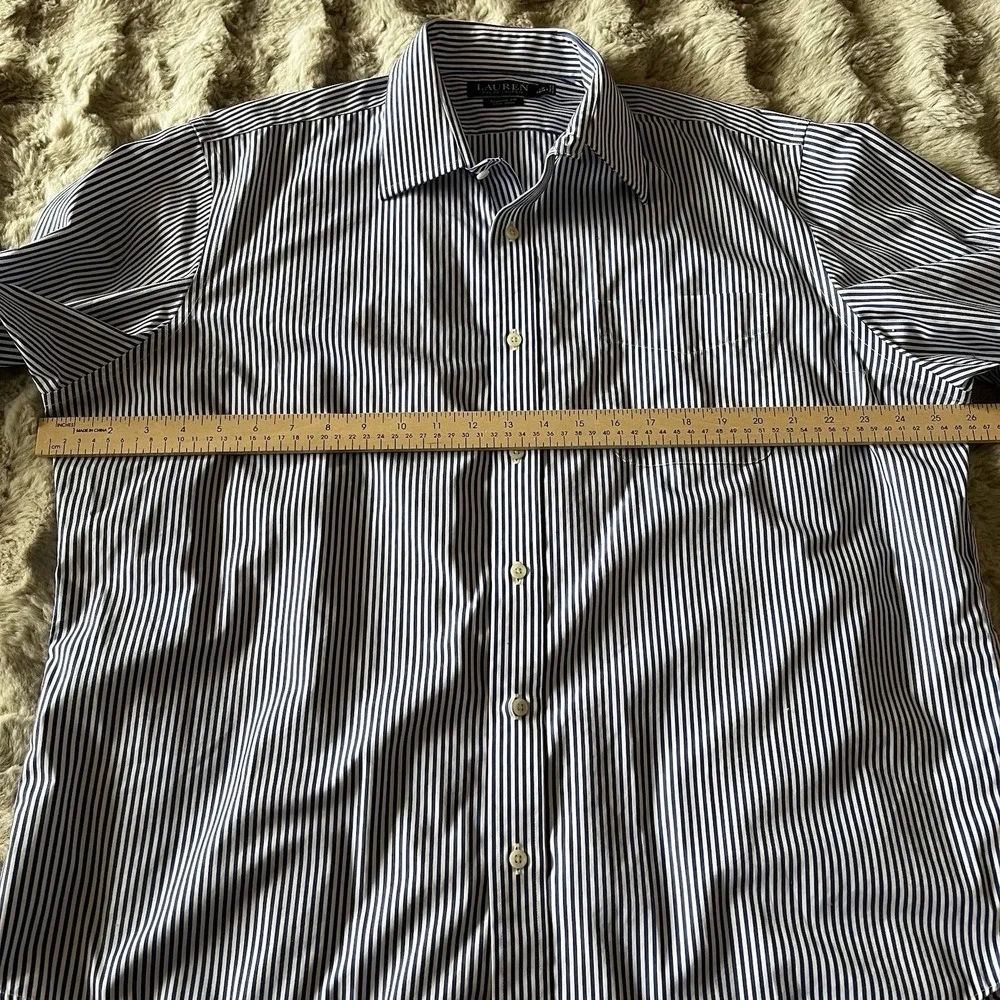 Ralph Lauren Classic Fit Non‎ Iron Stripe Dress Shirt 17 36/37